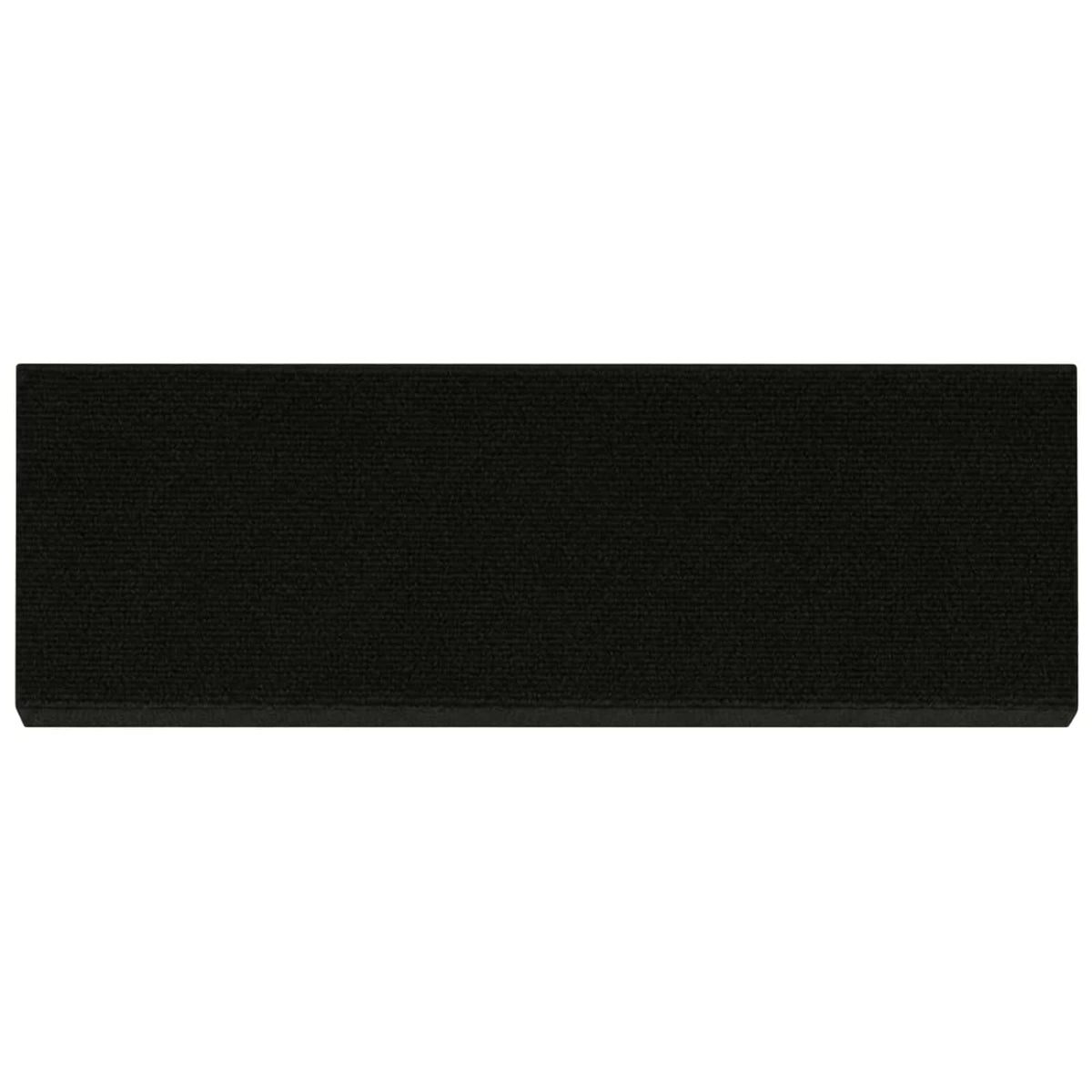 Stair Mats 15 pcs 65 x 21 x 4 cm Black Polyester Rectangular