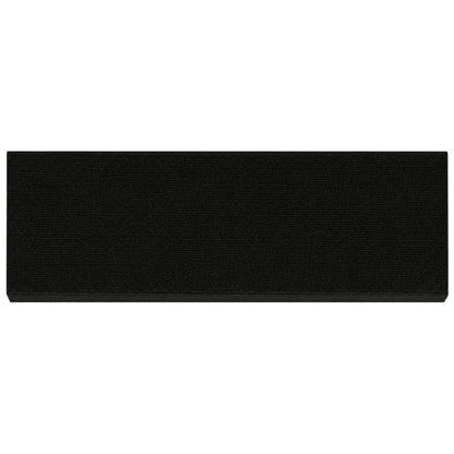 Stair Mats 15 pcs 65 x 21 x 4 cm Black Polyester Rectangular