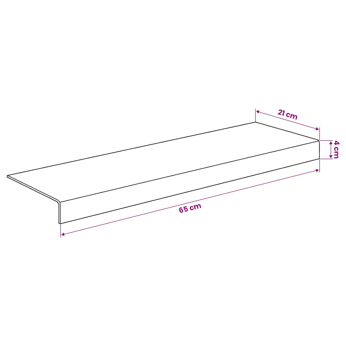 Stair Mats 15 pcs 65 x 21 x 4 cm Light Grey Polyester