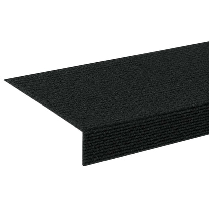 Stair Mats 15 pcs 65 x 21 x 4 cm Dark Grey Polyester