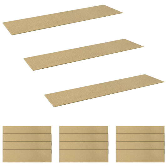 Stair Mats 15 pcs 76 x 20 cm Beige Polyester Rectangular