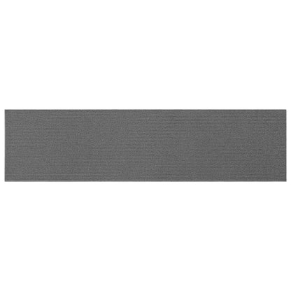 Stair Mats 15 pcs 76 x 20 cm Light Grey Polyester Rectangular