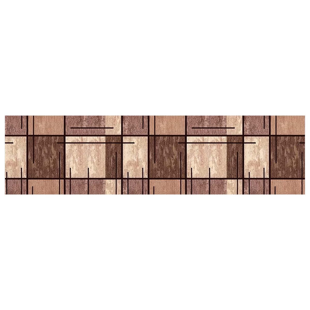 Stair Mats 15 pcs 76 x 20 cm Brown Polyester Rectangular