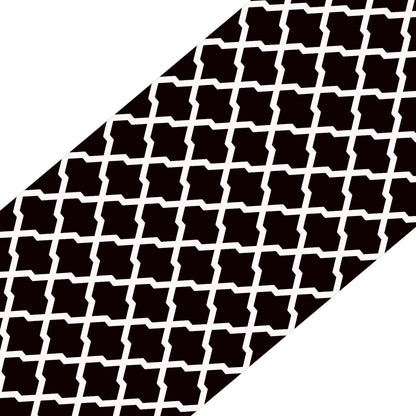 Stair Mats 15 pcs 76 x 20 cm Black and White Polyester