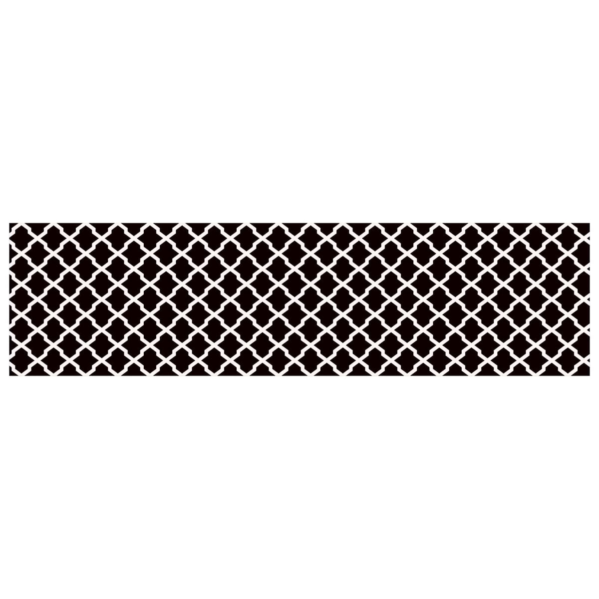 Stair Mats 15 pcs 76 x 20 cm Black and White Polyester