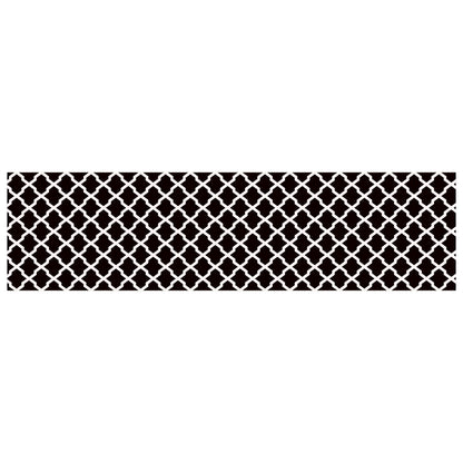 Stair Mats 15 pcs 76 x 20 cm Black and White Polyester