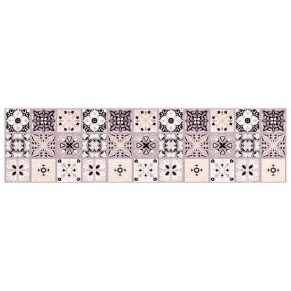Stair Mats 15 pcs 76 x 20 cm Grey and Black Polyester