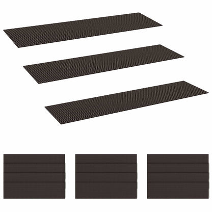 Stair Mats 15 pcs 76 x 20 cm Black Mesh Pattern Polyester