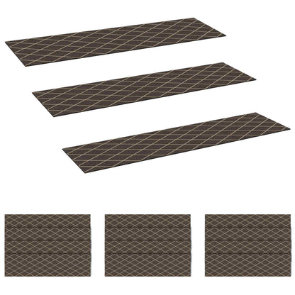 Stair Mats 15 pcs 76 x 20 cm Black Diamond Pattern Polyester