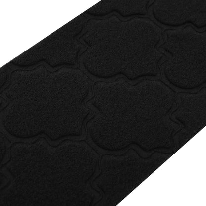 Stair Mats 15 pcs 76 x 20 cm Black Polyester Rectangular