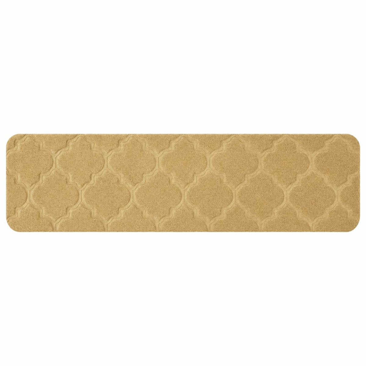 Stair Mats 15 pcs 76 x 20 cm Beige Polyester Rectangular