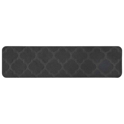 Stair Mats 15 pcs 76 x 20 cm Dark Grey Polyester Rectangular