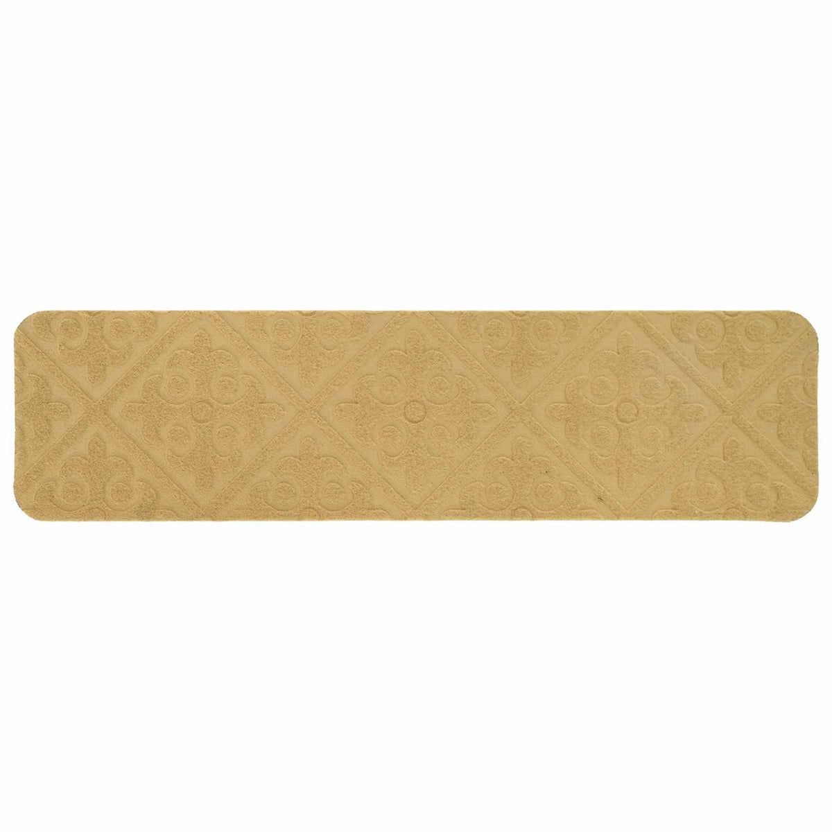 Stair Mats 15 pcs 76 x 20 cm Beige Polyester Rectangular