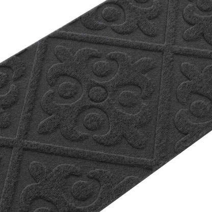 Stair Mats 15 pcs 76 x 20 cm Dark Grey Polyester Rectangular