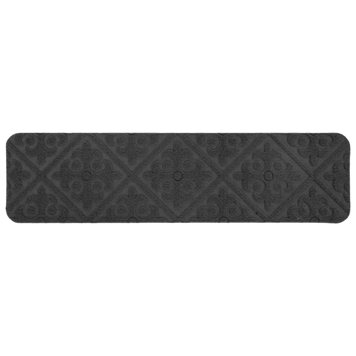 Stair Mats 15 pcs 76 x 20 cm Dark Grey Polyester Rectangular