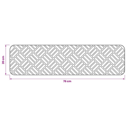 Stair Mats 15 pcs 76 x 20 cm Black Polyester Rectangular
