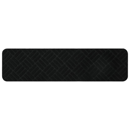 Stair Mats 15 pcs 76 x 20 cm Black Polyester Rectangular