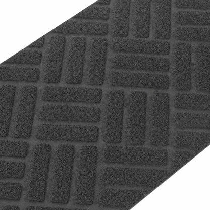 Stair Mats 15 pcs 76 x 20 cm Dark Grey Polyester Rectangular