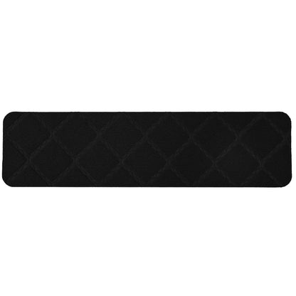 Stair Mats 15 pcs 76 x 20 cm Black Polyester Rectangular