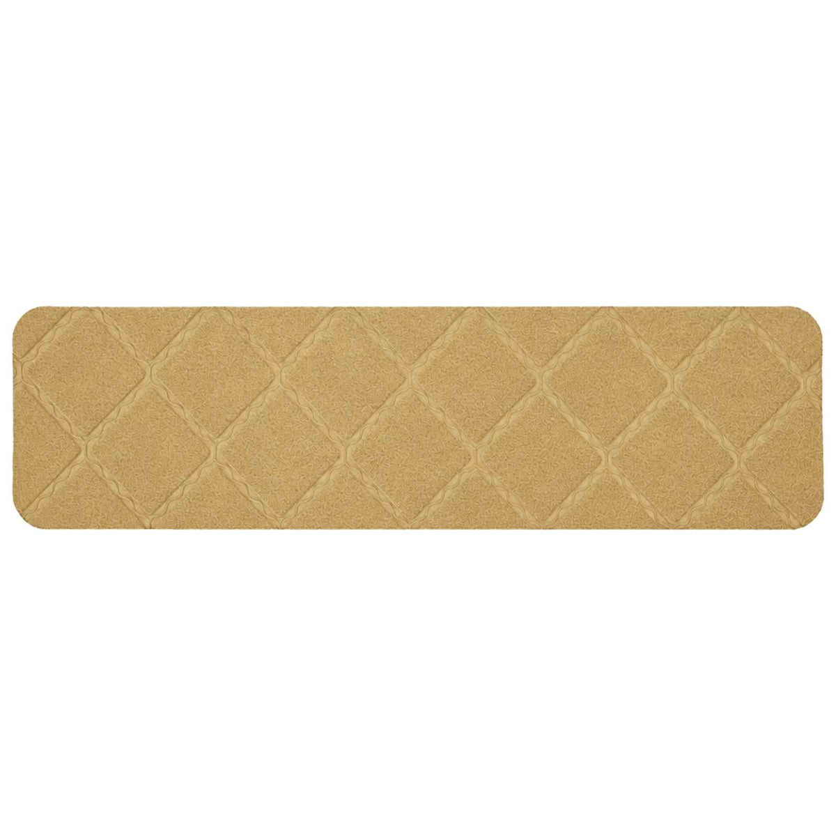 Stair Mats 15 pcs 76 x 20 cm Beige Polyester Rectangular