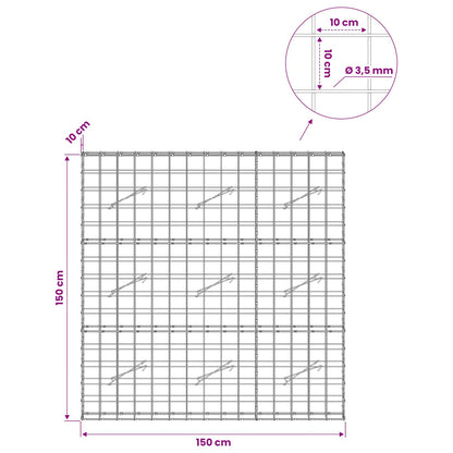 Gabion with 3.5 mm Wire and 10x10 cm Mesh 150x10x150 cm