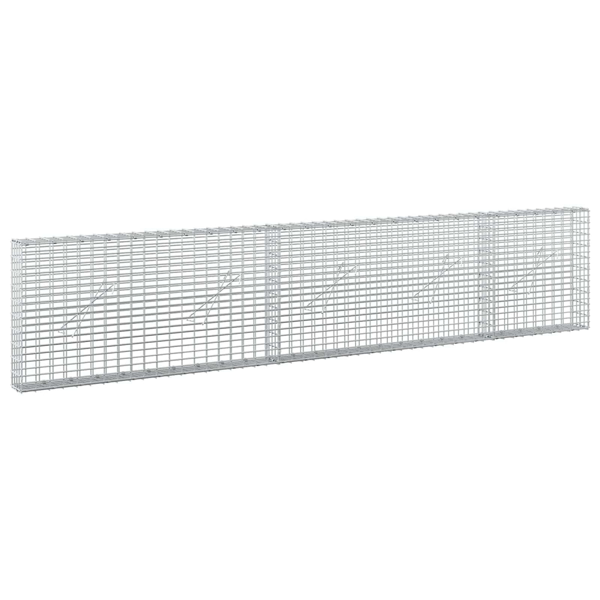 Gabion with 5 mm Wire and 5x2.5 cm Mesh 250x10x50 cm