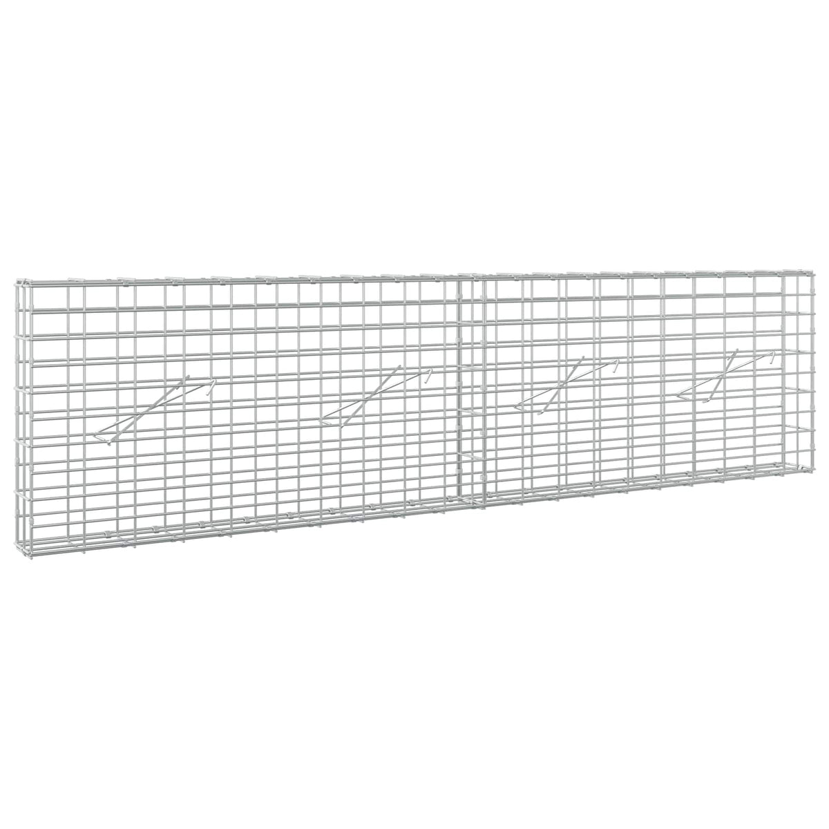 Gabion with 5 mm Wire and 5x10 cm Mesh 200x10x50 cm