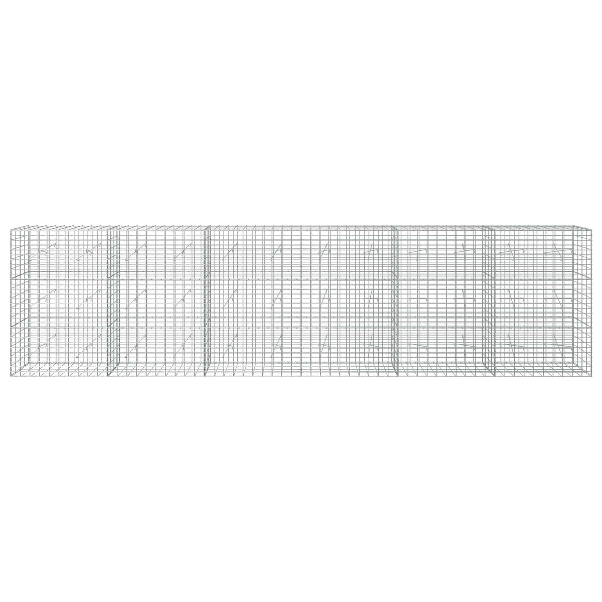 Gabion with 5 mm Wire and 5x10 cm Mesh 600x20x150 cm