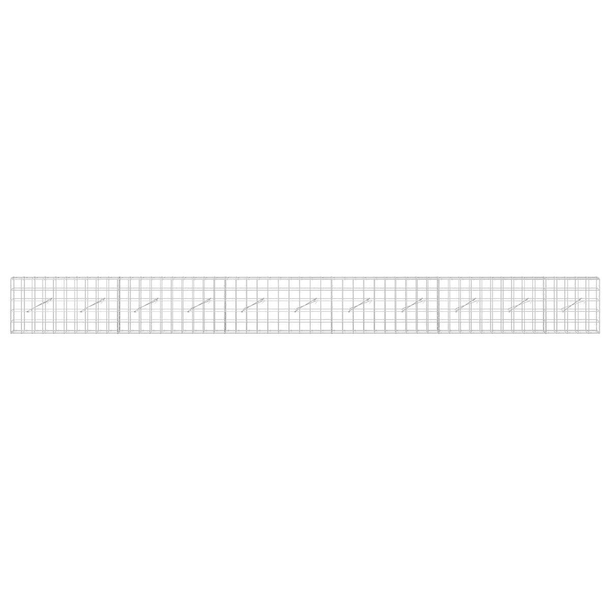 Gabion with 5 mm Wire and 10x10 cm Mesh 550x10x50 cm