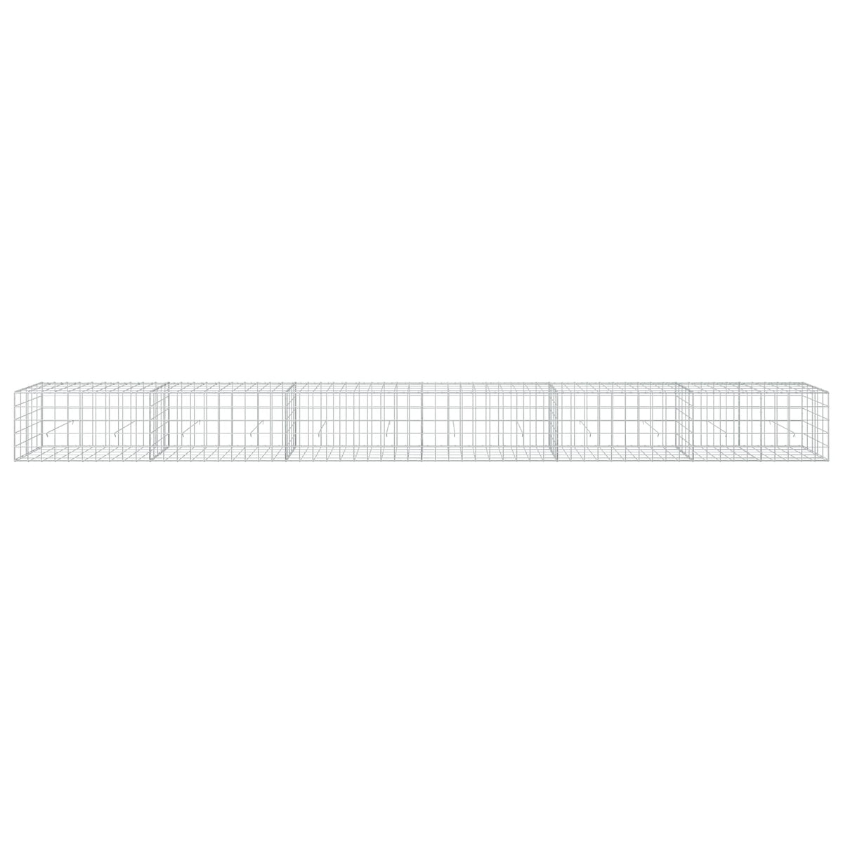 Gabion with 5 mm Wire and 10x10 cm Mesh 600x50x50 cm