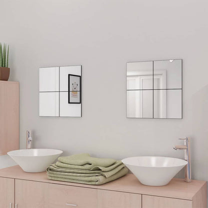 Mirrors 8 pcs Silver 20.5 x 20.5 x 0.4 cm High quality glass