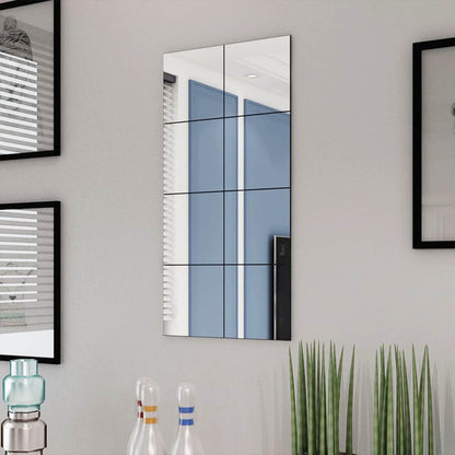 Mirrors 8 pcs Silver 20.5 x 20.5 x 0.4 cm High quality glass