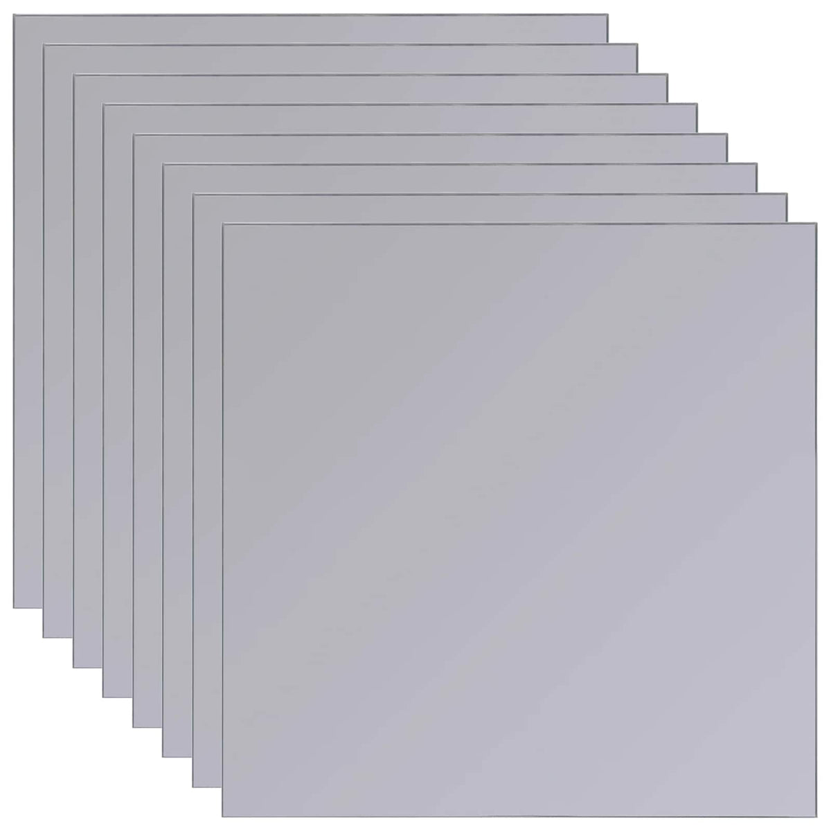 Mirrors 8 pcs Silver 20.5 x 20.5 x 0.4 cm High quality glass