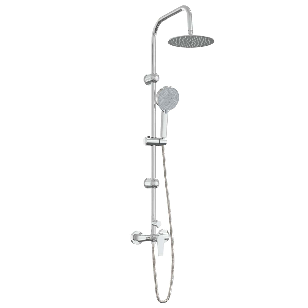 Shower System Chrome Stainless Steel 21 x 48 x 112 cm