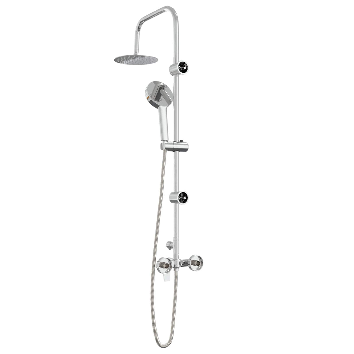 Shower System Chrome Stainless Steel 21 x 48 x 112 cm