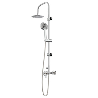 Shower System Chrome Stainless Steel 21 x 48 x 112 cm