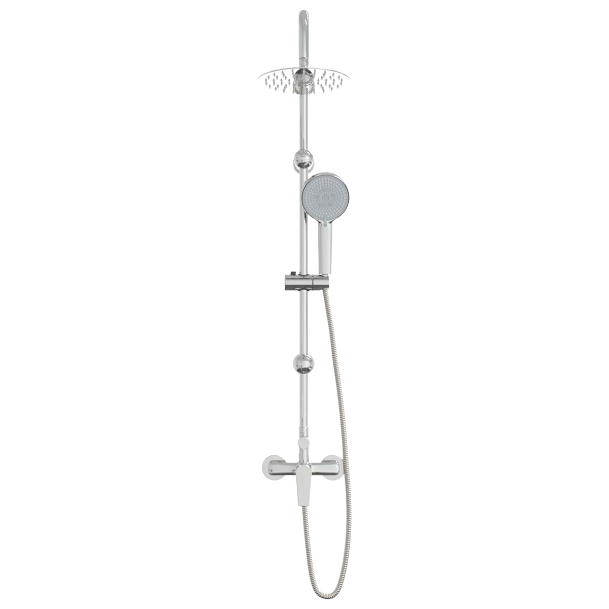Shower System Chrome Stainless Steel 21 x 48 x 112 cm