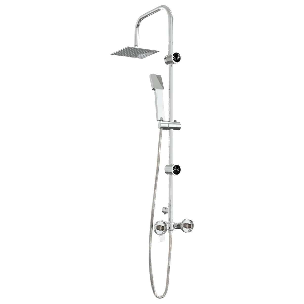 Shower System Chrome Stainless Steel 21 x 48 x 112 cm
