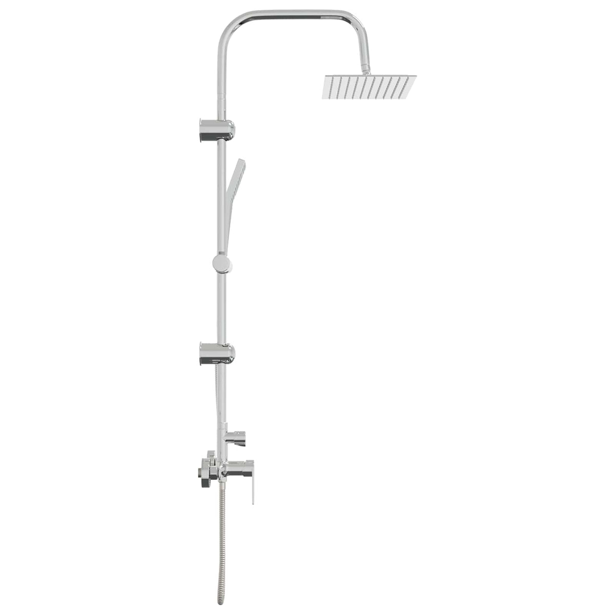 Shower System Chrome Stainless Steel 21 x 48 x 112 cm