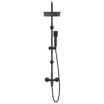 Shower System Black Stainless Steel 21 x 48 x 112 cm