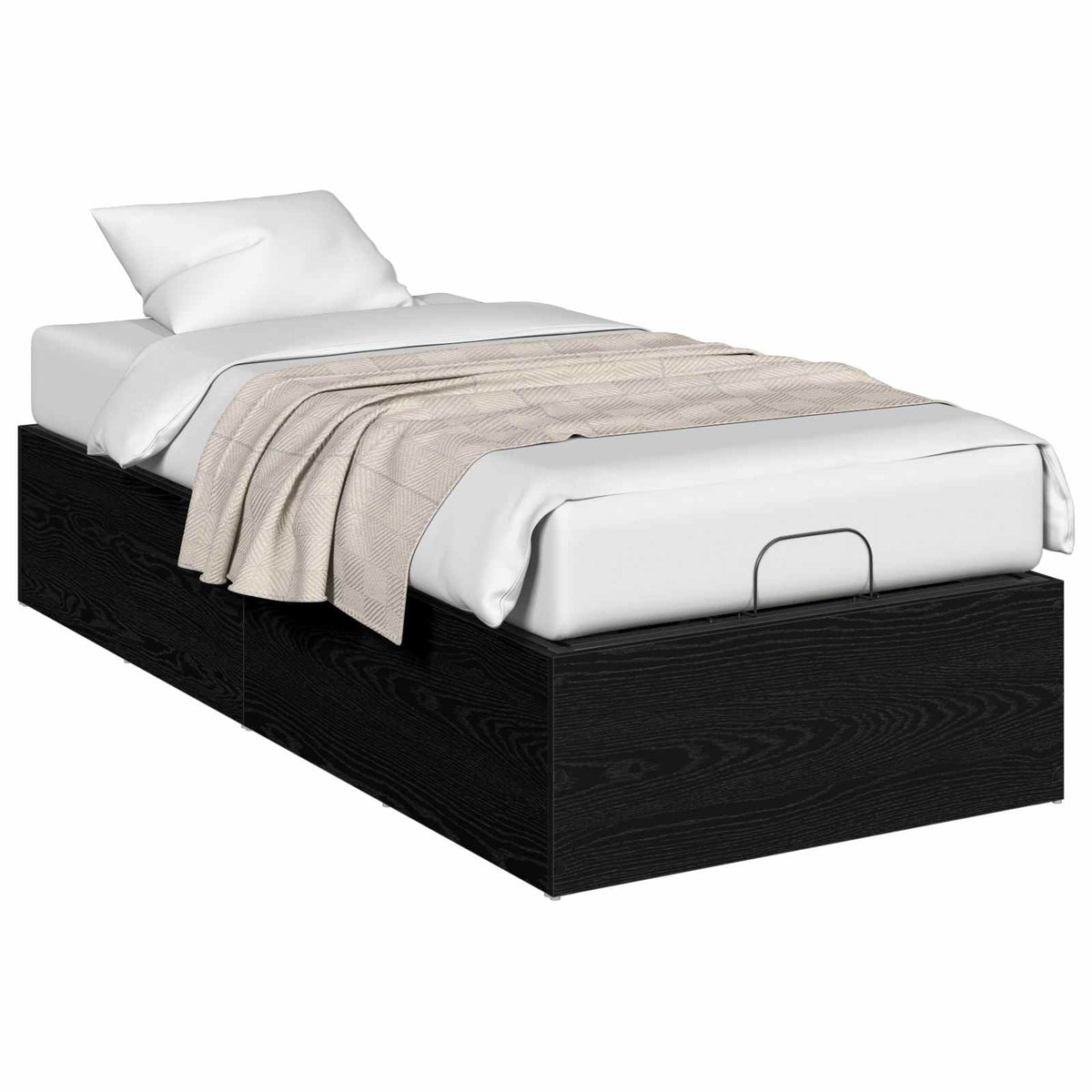 Bed Surround for Adjustable Bed Base Black Oak 70 x 200 cm