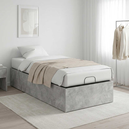 Bed Surround for Adjustable Bed Base Concrete Grey 100 x 200 cm