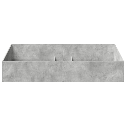Bed Surround for Adjustable Bed Base Concrete Grey 100 x 200 cm