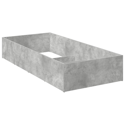 Bed Surround for Adjustable Bed Base Concrete Grey 90 x 190 cm
