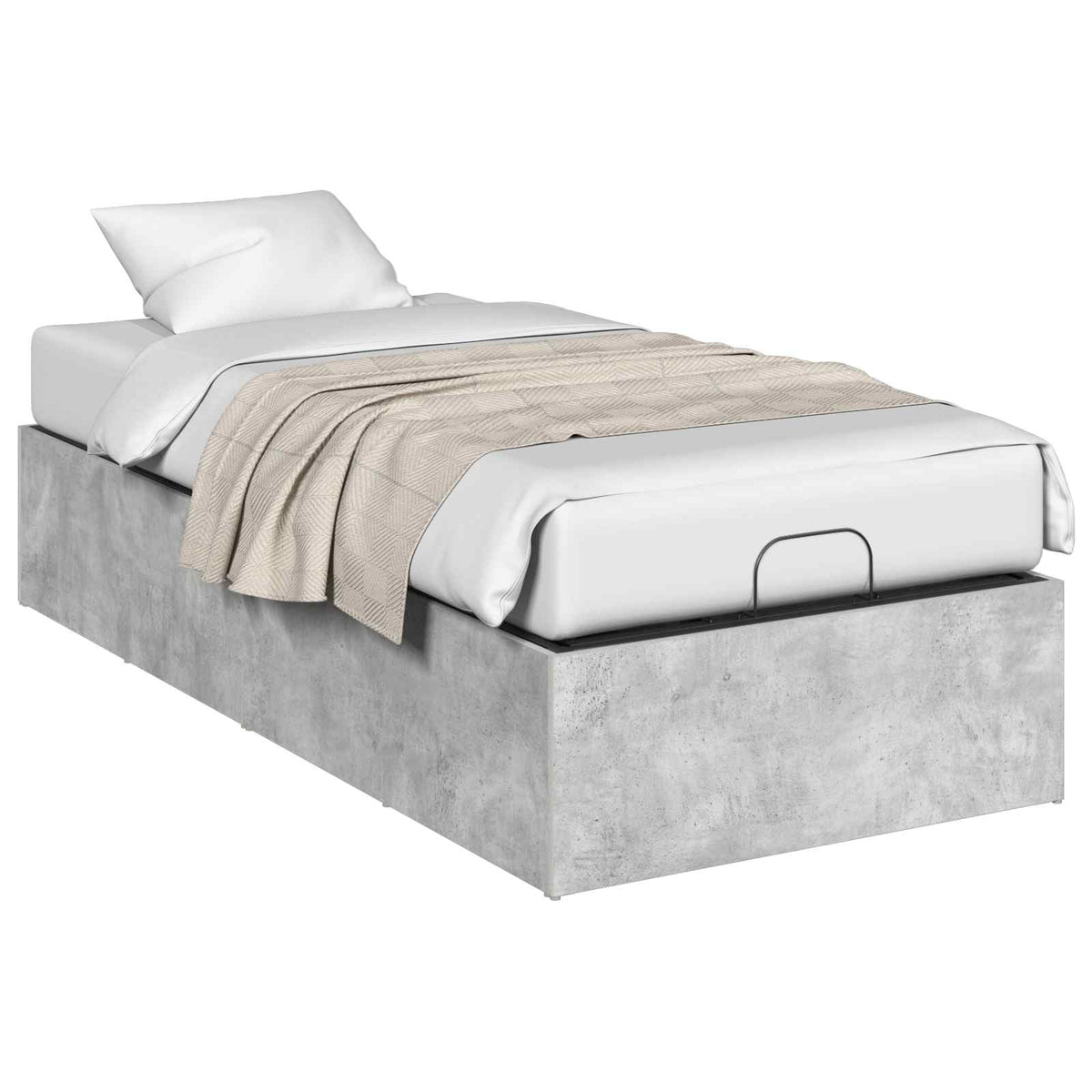 Bed Surround for Adjustable Bed Base Concrete Grey 90 x 190 cm