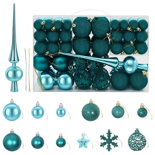 Christmas Ball Set 111 pcs Green 6 cm Polystyrene