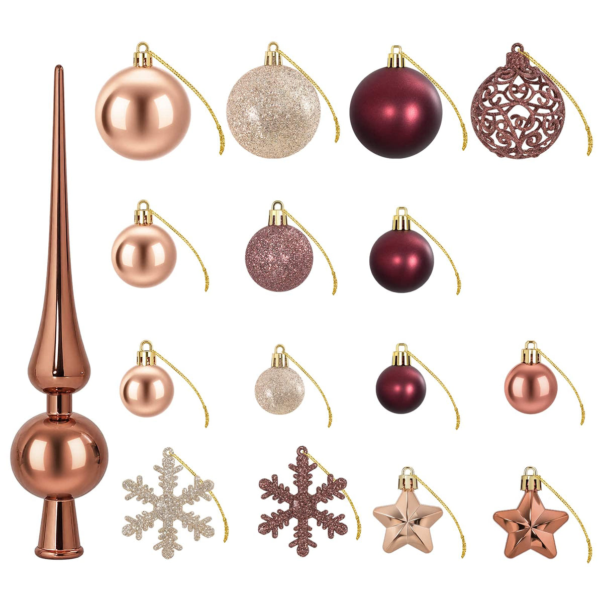 Christmas Ball Set 111 pcs Champagne and Brown 6 cm Polystyrene