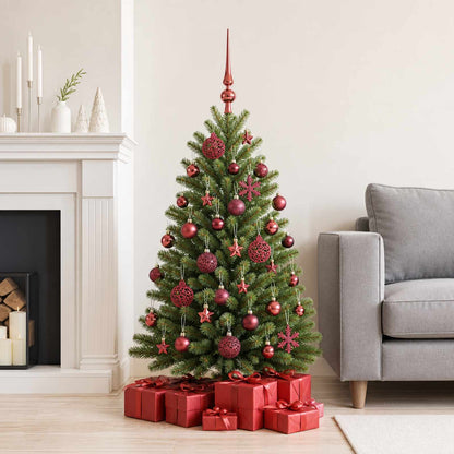 Christmas Ball Set 111 pcs Wine Red 6 cm Polystyrene