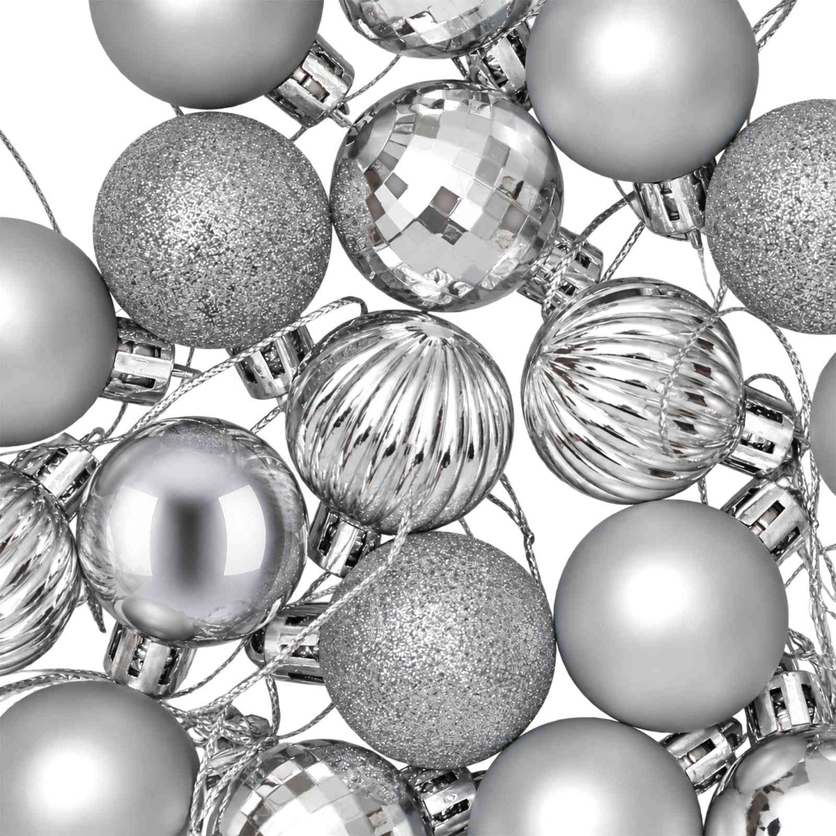 Christmas Ball Set 150 pcs Silver 3 cm Polystyrene