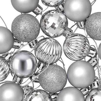 Christmas Ball Set 150 pcs Silver 3 cm Polystyrene